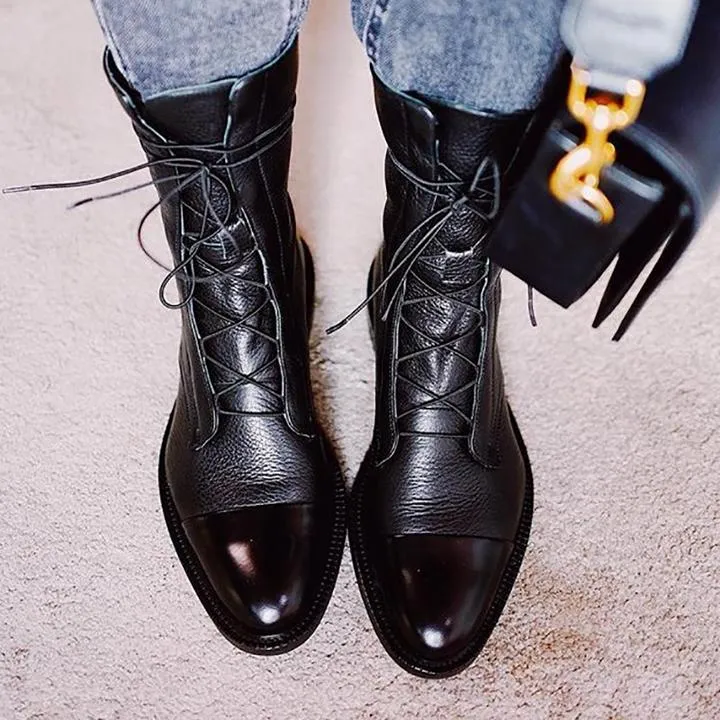 ALTHEA - Lace-Up Ankle Boots