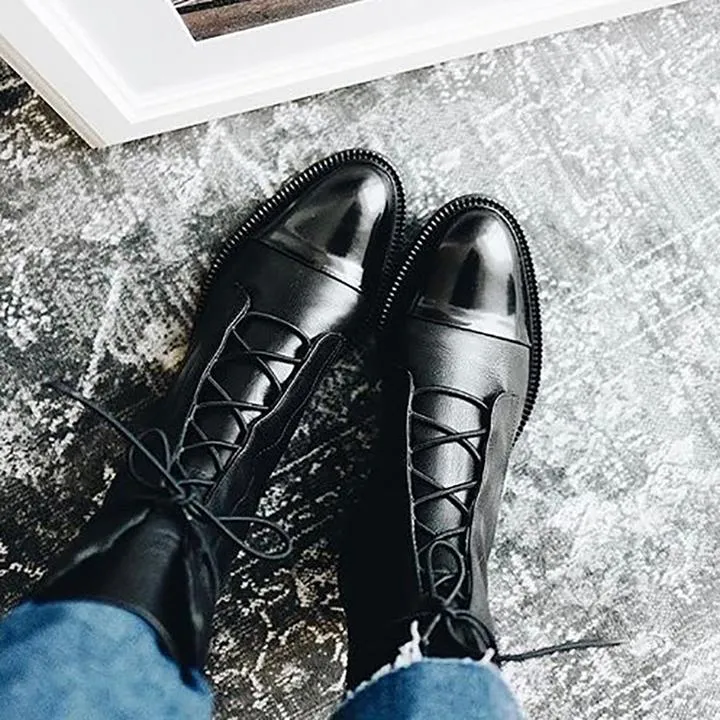 ALTHEA - Lace-Up Ankle Boots