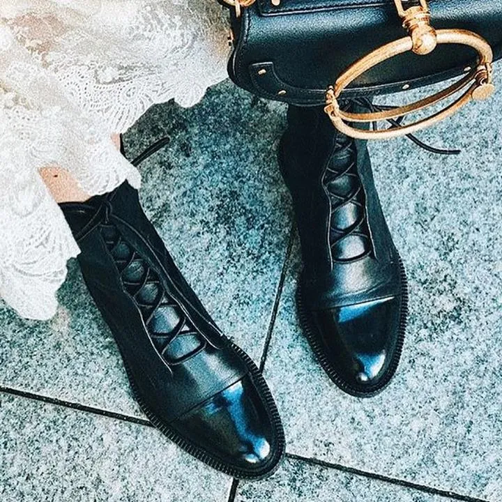 ALTHEA - Lace-Up Ankle Boots