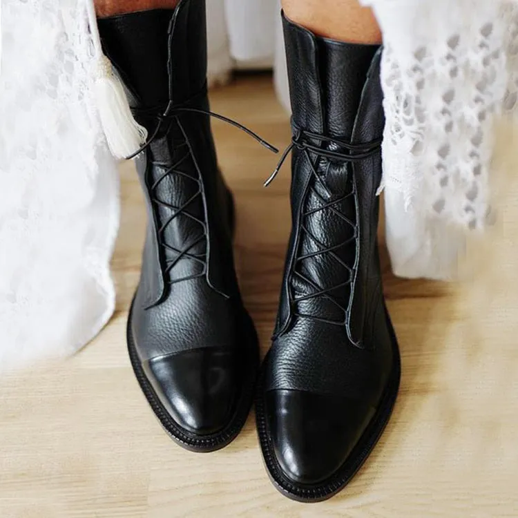 ALTHEA - Lace-Up Ankle Boots
