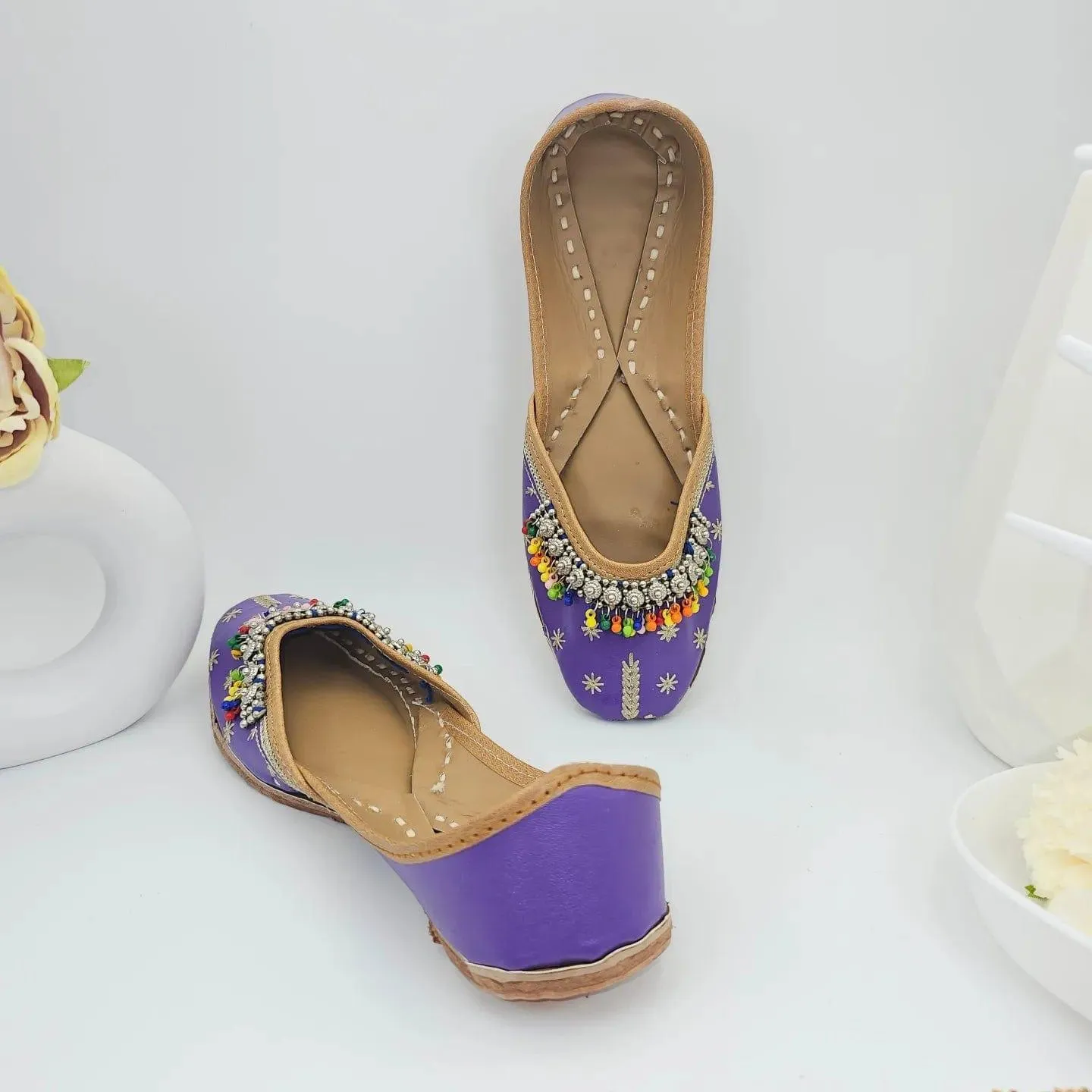Amara - Purple Anklet Leatherett Jutti