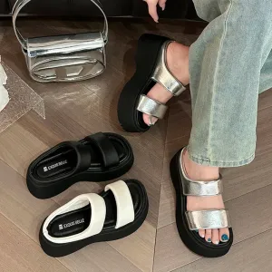 binfenxie Designer Summer Chunky Women Slipper Fashion Open Toe Slip On Ladies Elegant Platform Flats Slides Soft Flat Beach Sandal Shoes