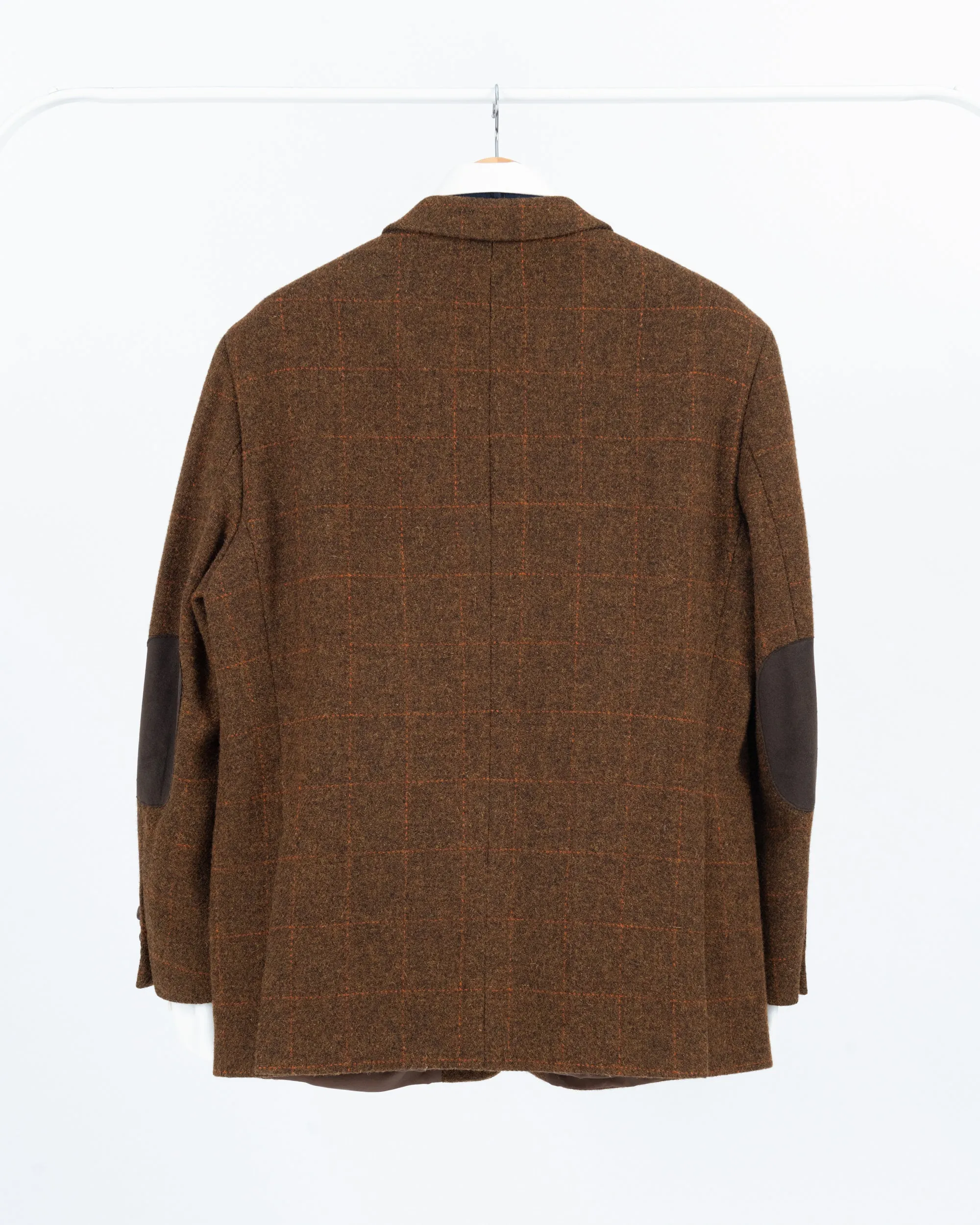 Harris Tweed Vintage Brown Plaid Wool Blazer, EU 27, US 44S