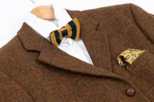 Harris Tweed Vintage Brown Plaid Wool Blazer, EU 27, US 44S