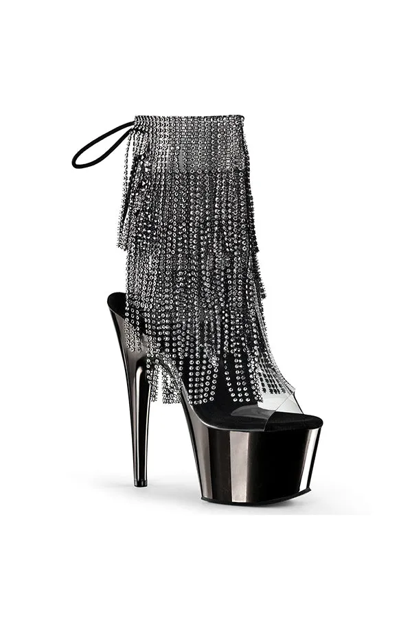 Lace-Up Fringe Ankle Boot