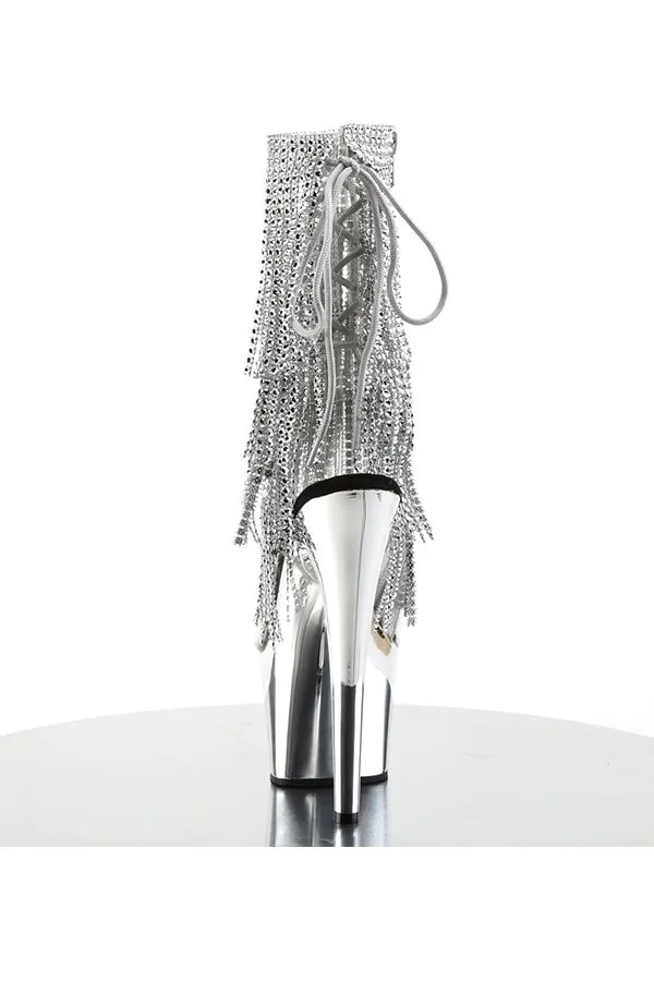 Lace-Up Fringe Ankle Boot