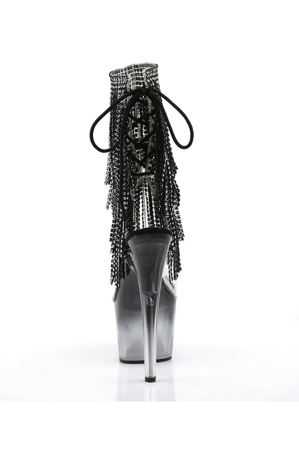 Lace-Up Fringe Ankle Boot