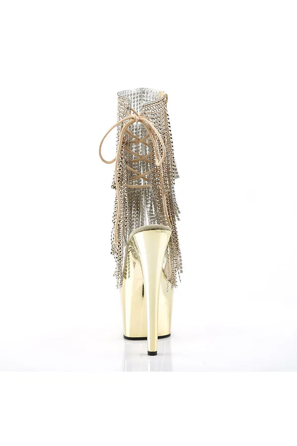 Lace-Up Fringe Ankle Boot
