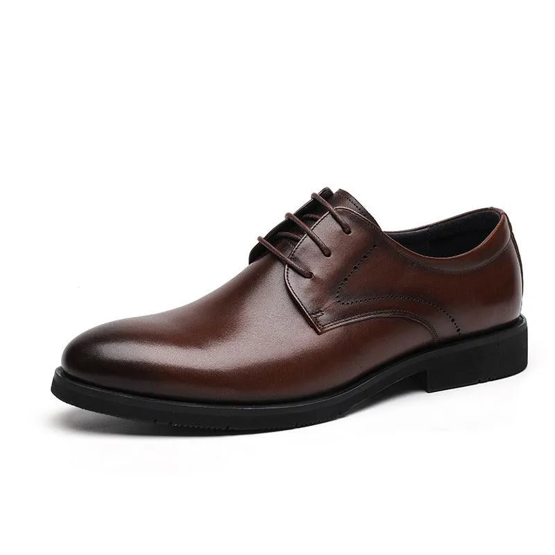 Men's Leather Top Layer Cowhide British Style Leather Shoes