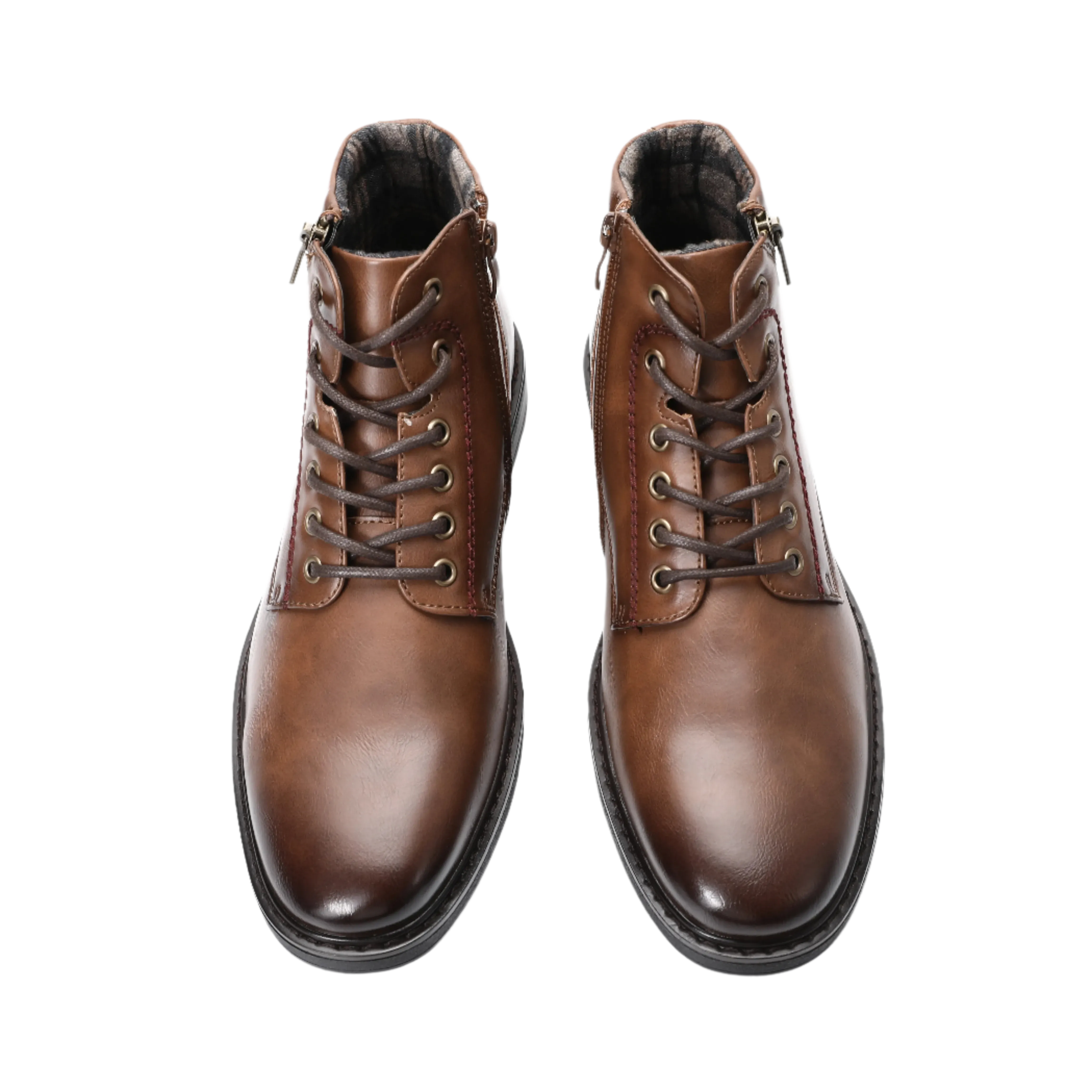 Men's Zip Lace-up Ankle Boots | Suitable Collection