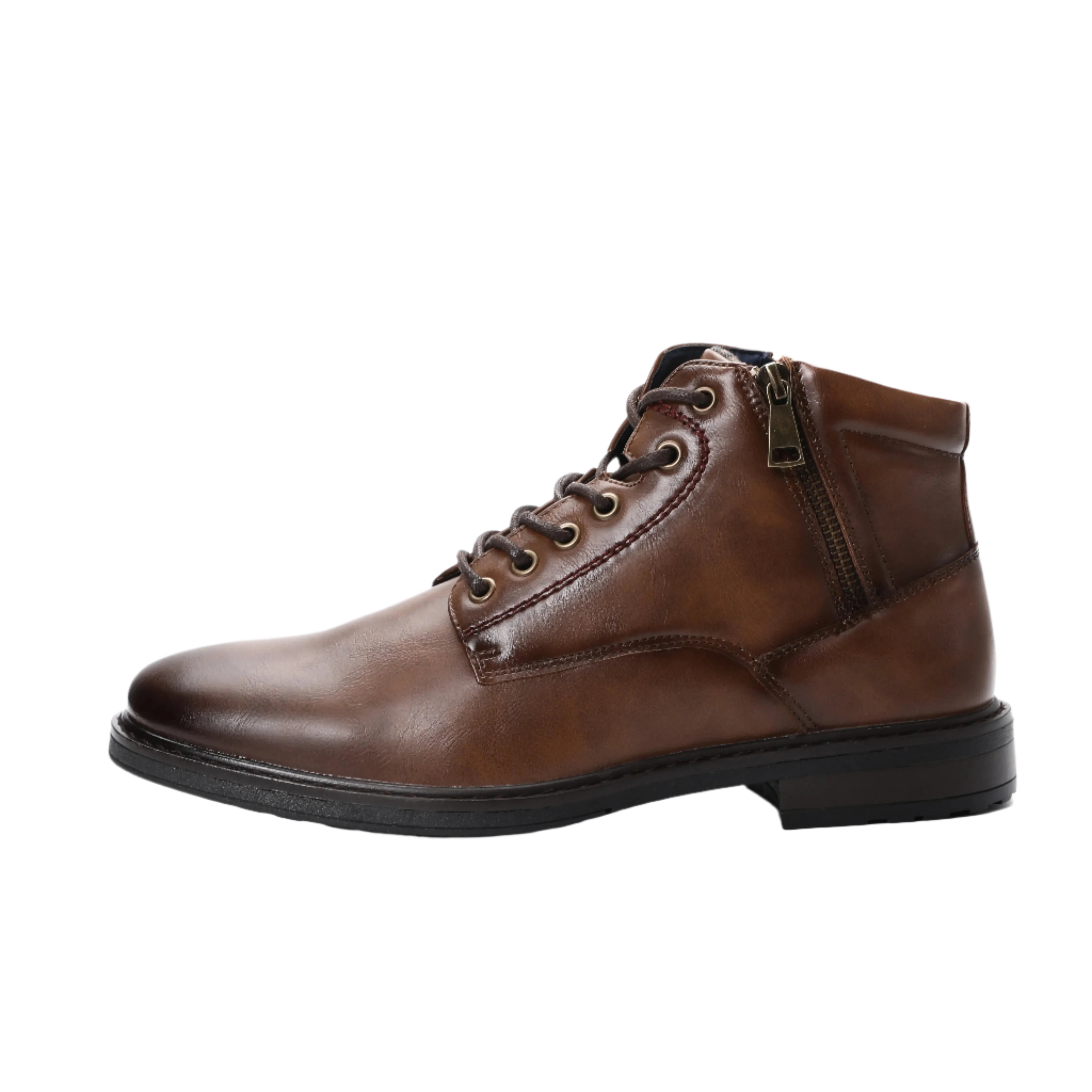Men's Zip Lace-up Ankle Boots | Suitable Collection