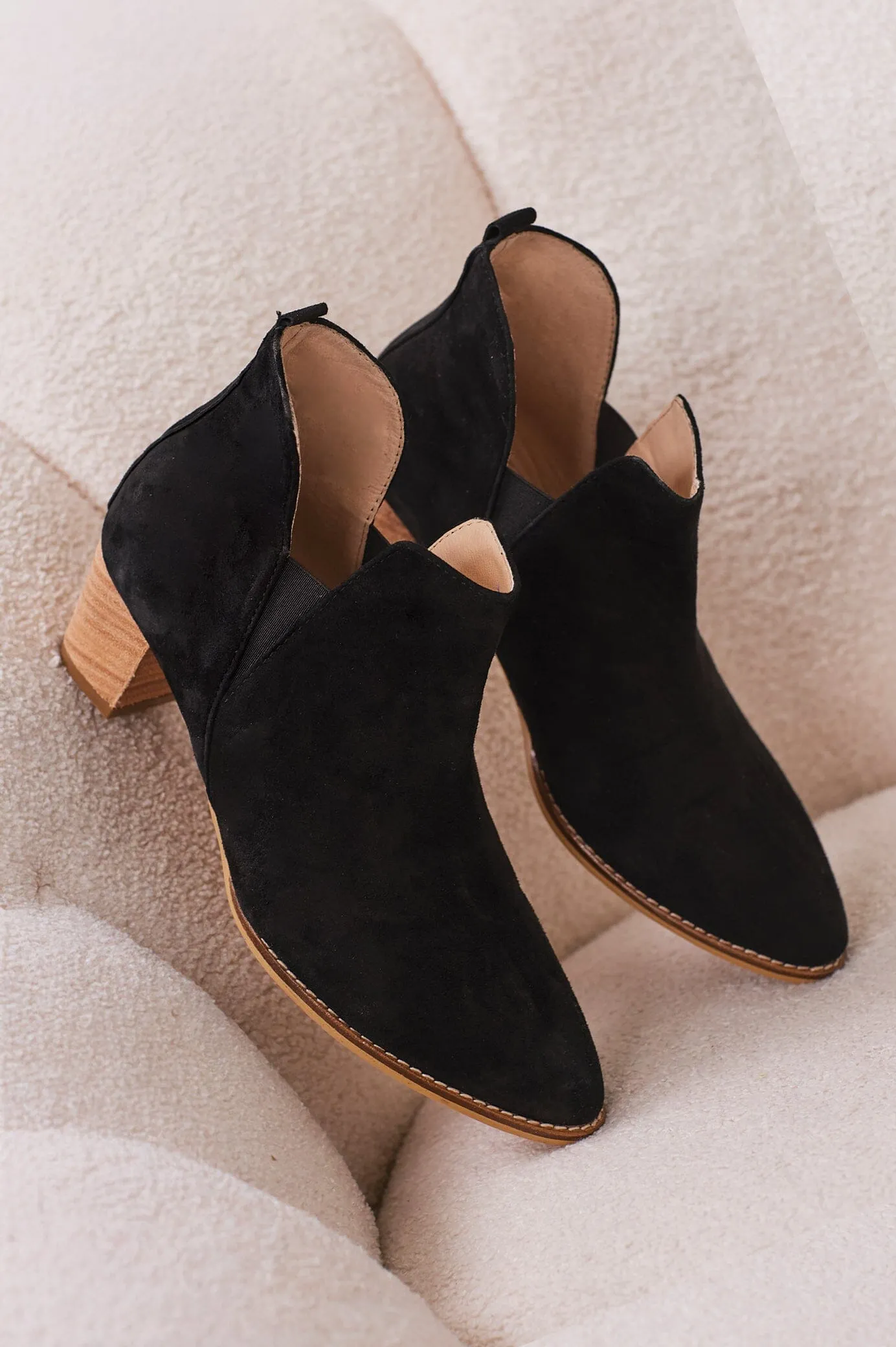 Raven Suede Boots in Black