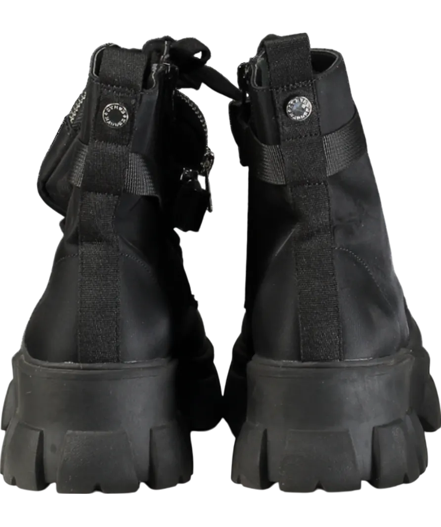 STEVE MADDEN Black Lace-up Ankle Boots UK 7 EU 40 