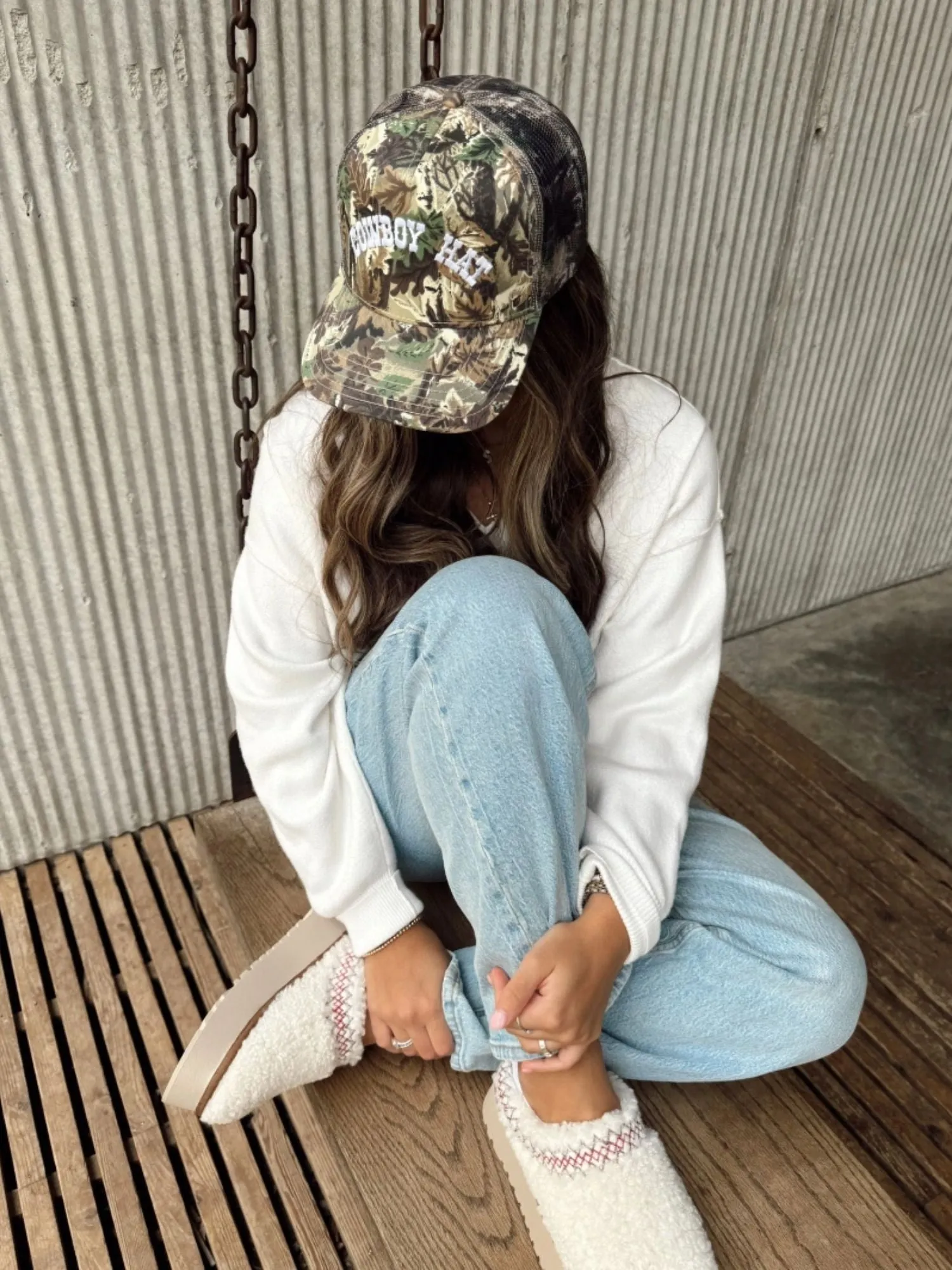 'Tis the Season Sherpa Platform Slippers (Cream/Multi) [RUNS SMALL]