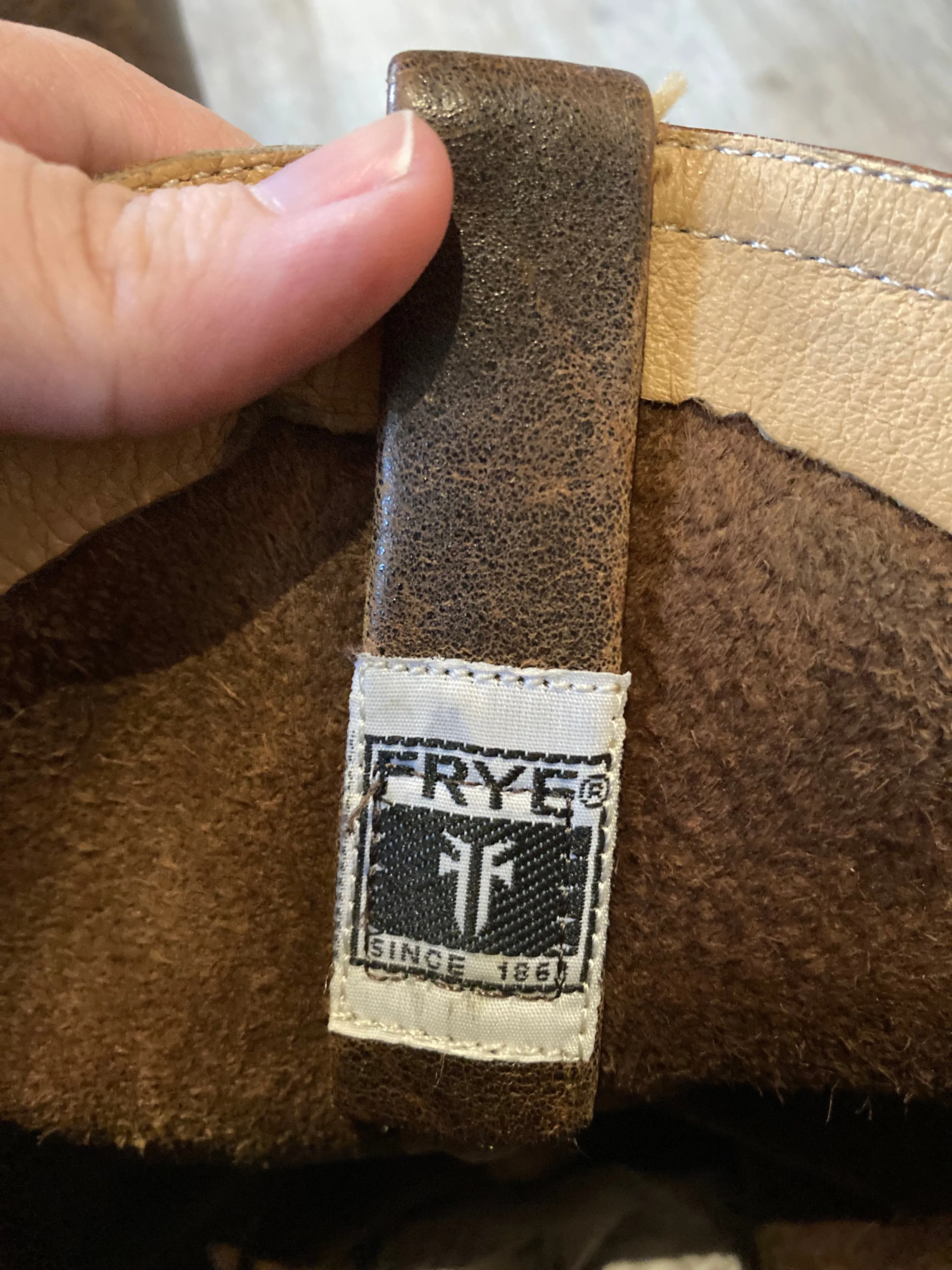 Vintage Frye dark brown full grain leather western boots, made in USA, Size 6 Womens US, EUR 36 SOLD